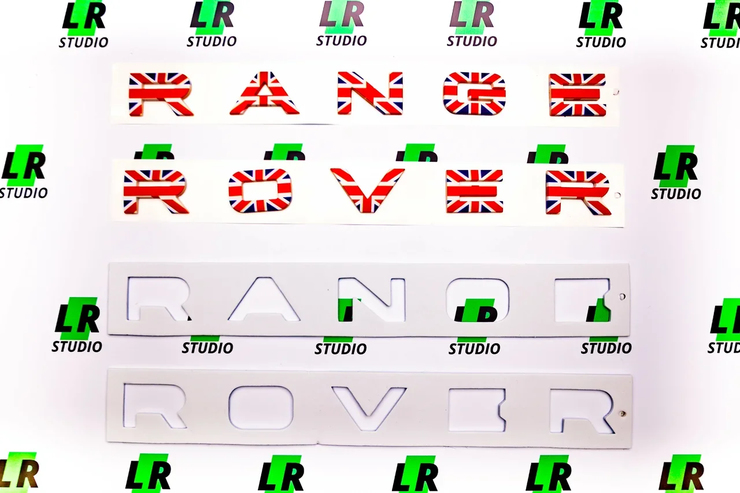 Буквы Range Rover британский флаг